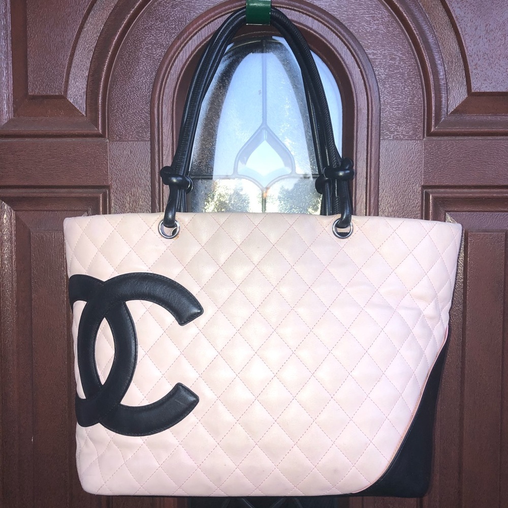 🔥SOLD 🔥Auth Chanel Pink Cambon Tote